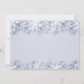 Elegante Snowflakes Holiday Weihnachten Party Einladung (Rückseite)
