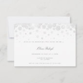 Elegante Snowflakes Junggeselinnen-Abschied Card Einladung (Rückseite)