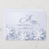 Elegante Snowflakes Weihnachten Gruß (Vorne/Hinten)