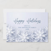 Elegante Snowflakes Weihnachten Gruß (Vorderseite)