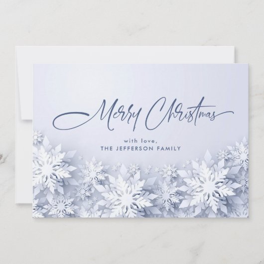 Elegante Snowflakes Weihnachten Gruß (Vorderseite)