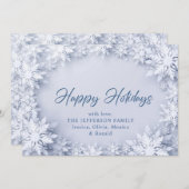 Elegante Snowflakes Weihnachten Gruß (Vorne/Hinten)