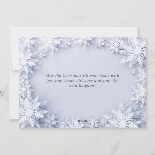 Elegante Snowflakes Weihnachten Gruß (Rückseite)