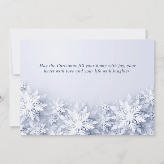 Elegante Snowflakes Weihnachten Gruß (Rückseite)