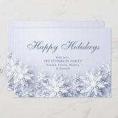 Elegante Snowflakes Weihnachten Gruß (Vorne/Hinten)
