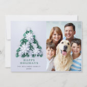 Elegante Snowflakes Weihnachten Gruß FOTO (Vorderseite)