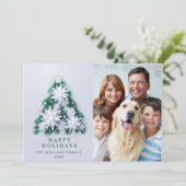 Elegante Snowflakes Weihnachten Gruß FOTO (Stehend Vorderseite)