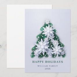 Elegante Snowflakes Weihnachten Gruß Holiday