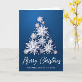 Elegante Snowflakes Weihnachten Gruß Holiday Karte (Gelbe Blume)