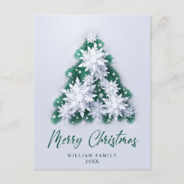 Elegante Snowflakes Weihnachten Gruß Holiday Postkarte