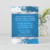 Elegante Snowflakes Weihnachten Party Einladung (Stehend Vorderseite)