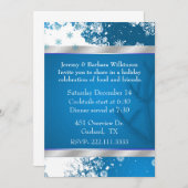 Elegante Snowflakes Weihnachten Party Einladung (Vorne/Hinten)