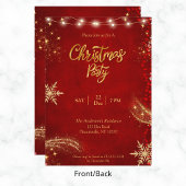 Elegante Snowflakes Weihnachtsfeier Einladung