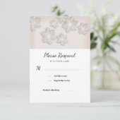 Elegante Snowflakes Winter Wedding UAWG Flat Card RSVP Karte (Stehend Vorderseite)