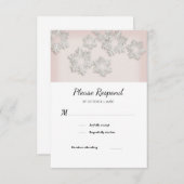 Elegante Snowflakes Winter Wedding UAWG Flat Card RSVP Karte (Vorne/Hinten)