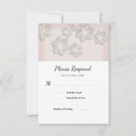 Elegante Snowflakes Winter Wedding UAWG Flat Card RSVP Karte
