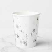Elegante Snowflakes Winterdusche Baby Pappbecher (Rechts)