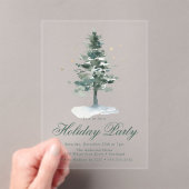 Elegante Snowy Pine Tree Acryleinladungen (Insitu (Handheld))