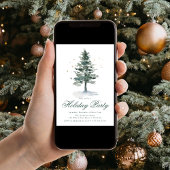 Elegante Snowy Pine Tree Einladung