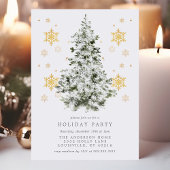 Elegante Snowy Pines Holiday Party Einladung