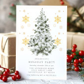 Elegante Snowy Pines Holiday Party Einladung