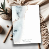 Elegante Soft Aqua Blue Gold Aqua Dankeskarte