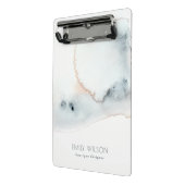 Elegante Soft Aqua Blue Gold Aqua Mini Klemmbrett (Gewinkelt2)