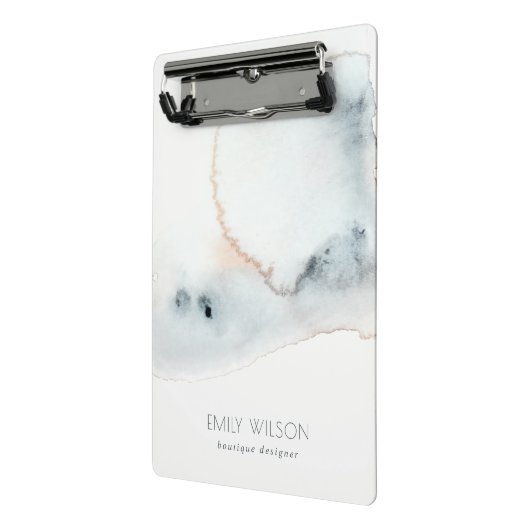 Elegante Soft Aqua Blue Gold Aqua Mini Klemmbrett (Gewinkelt2)