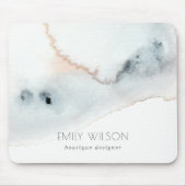 Elegante Soft Aqua Blue Gold Aqua Mousepad (Vorne)