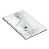 Elegante Soft Aqua Blue Gold Aqua Notizblock (Rechte Seite)