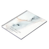 Elegante Soft Aqua Blue Gold Aqua Notizblock (Linke Seite)