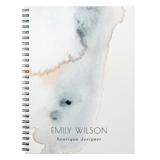 Elegante Soft Aqua Blue Gold Aqua Notizblock (Vorderseite)