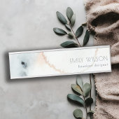 Elegante Soft Aqua Blue Gold Aqua Türschild