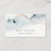 Elegante Soft Aqua Blue Gold Aqua Visitenkarte (Vorderseite)