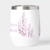 Elegante Soft Blush Lavendel Blumenhochzeit (Rückseite)