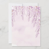 Elegante Soft Blush Lavendel Blumenhochzeit Save The Date (Rückseite)