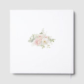 Elegante Soft Blush Rosen Hochzeit Gästebuch (Rückseite)