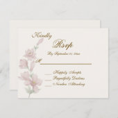 Elegante Soft Blush UAWG Wedding Card Einladung (Vorne/Hinten)