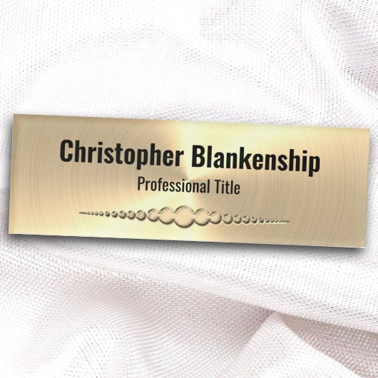 Elegante Soft Gold Details Personalisiert Namenschild