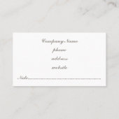 Elegante Soft Gray Business Card Visitenkarte (Rückseite)