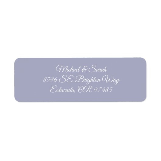 Elegante Soft Lavender Lila Rücksendeadresse (Vorne)