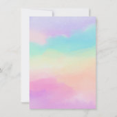 Elegante Soft Pastel Pink Bow Girl Babydusche Einladung (Rückseite)