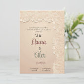 Elegante Soft Pastel Wedding Einladung (Stehend Vorderseite)