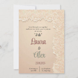 Elegante Soft Pastel Wedding Einladung