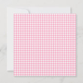 Elegante Soft Pink Bow Baby Dusche Dankeskarte (Rückseite)