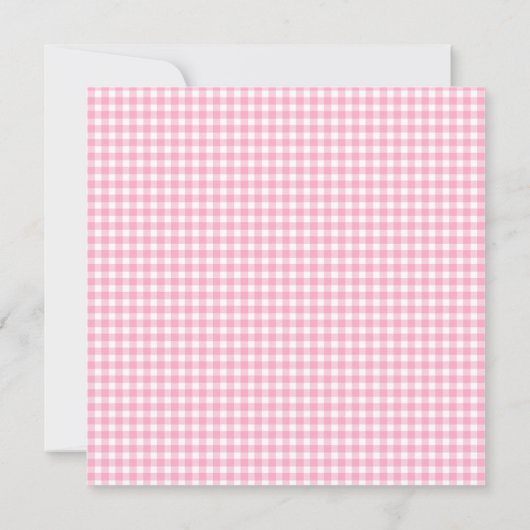 Elegante Soft Pink Bow Baby Dusche Dankeskarte (Rückseite)