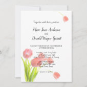 Elegante Soft Pink Tulips Einladung (Vorderseite)