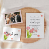 Elegante Soft Pink Tulips Einladung