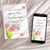 Elegante Soft Pink Tulips Einladung