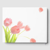 Elegante Soft Pink Tulips Gästebuch (Rückseite)